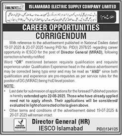 Jobs in Islamabad Electric Supply Company Limited